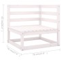 Set Divani da Giardino 8 pz con Cuscini Legno Massello di Pino