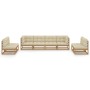 Set Divani da Giardino 8 pz con Cuscini Legno Massello Pino