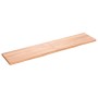 Piano Tavolo Marrone 180x40x(2-4) cm Massello Rovere Trattato