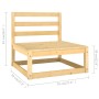 Set Salotto Giardino 10pz Cuscini Antracite Legno Massello Pino