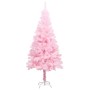 Albero di Natale Preilluminato con Palline Rosa 180 cm PVC