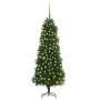 Albero di Natale Preilluminato con Palline 240 cm Verde