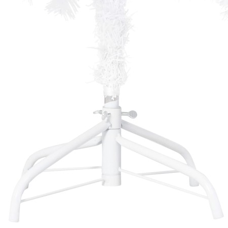 Albero di Natale Preilluminato con Palline Bianco 180 cm PVC