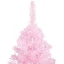 Albero di Natale Preilluminato con Palline Rosa 120 cm PVC