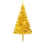 Albero di Natale Preilluminato con Palline Oro 180 cm PET