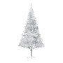 Albero di Natale Preilluminato con Palline Argento 210 cm PET