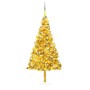 Albero di Natale Preilluminato con Palline Oro 240 cm PET