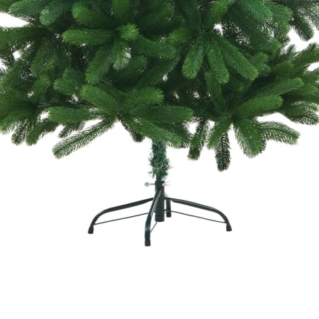 Albero di Natale Preilluminato con Palline Verde 210 cm