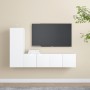 Set Mobili Porta TV 3 pz Bianco in Legno Multistrato