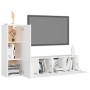 Set Mobili Porta TV 3 pz Bianco in Legno Multistrato