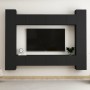 Set di Mobili Porta TV 10 pz Nero in Legno Multistrato