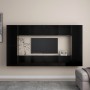 Set di Mobili Porta TV 8 pz Nero in Legno Multistrato