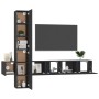 Set di Mobili Porta TV 5 pz Nero in Legno Multistrato