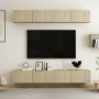 Mobili Porta TV 4pz Rovere Sonoma 100x30x30cm Legno Multistrato