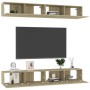 Mobili Porta TV 4pz Rovere Sonoma 100x30x30cm Legno Multistrato