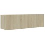 Mobili Porta TV 4pz Rovere Sonoma 100x30x30cm Legno Multistrato