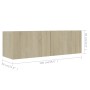 Mobili Porta TV 4pz Rovere Sonoma 100x30x30cm Legno Multistrato