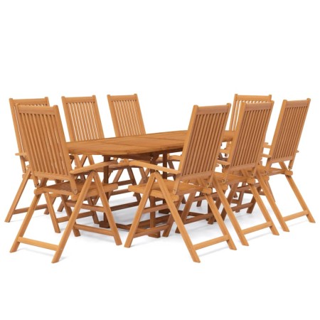 Set Mobili da Pranzo per Giardino 9 pz Legno Massello di Acacia