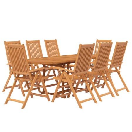 Set Mobili da Pranzo per Giardino 9 pz Legno Massello di Acacia