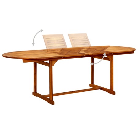 Set Mobili da Pranzo per Giardino 9 pz Legno Massello di Acacia