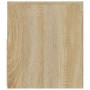 Comodini 2 pz con Luci LED Rovere Sonoma 60x35x40 cm