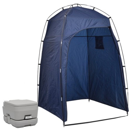 Toilette Portatile da Campeggio con Tenda 10+10 L