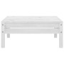Set Divani da Giardino 3 pz Bianco in Legno Massello di Pino