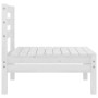 Set Divani da Giardino 3 pz Bianco in Legno Massello di Pino