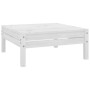 Set Divani da Giardino 5 pz Bianco in Legno Massello di Pino