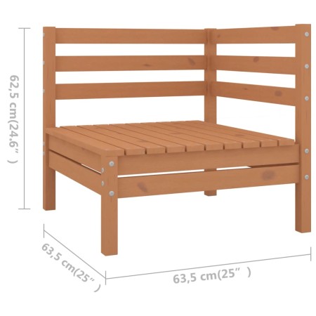 Set Salotto da Giardino 5 pz in Legno Massello di Pino Miele