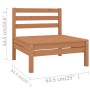 Set Salotto da Giardino 6 pz in Legno Massello di Pino Miele