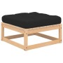 Set Divani da Giardino 4 pz con Cuscini Legno Massello di Pino