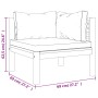 Set Divani da Giardino 10 pz con Cuscini Crema in Legno Acacia