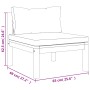 Set Divani da Giardino 10 pz con Cuscini Crema in Legno Acacia