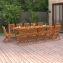 Set Mobili da Pranzo da Giardino 13 pz Legno Massello di Acacia