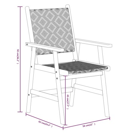 Set Mobili da Pranzo per Giardino 5 pz Legno Massello di Acacia