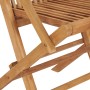 Set da Pranzo per Giardino 3 pz in Legno Massello di Teak