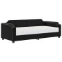Divano Letto con Materasso Nero 80x200 cm in Tessuto