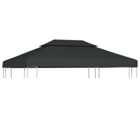 Copertura Superiore per Gazebo a 2 Strati 310g/m²4x3m Antracite