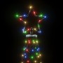 Albero di Natale con Palo in Metallo 1400 LED Multicolore 5 m