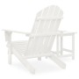 Sedia da Giardino Adirondack con Tavolino in Legno Abete Bianca