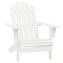 Sedia da Giardino Adirondack con Tavolino in Legno Abete Bianca