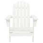Sedia da Giardino Adirondack con Tavolino in Legno Abete Bianca
