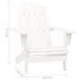 Sedia da Giardino Adirondack con Tavolino in Legno Abete Bianca