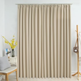 Tenda Oscurante con Ganci Beige 290x245 cm