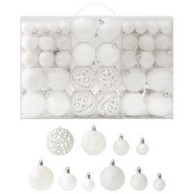 Set Palline di Natale 100 pz Bianco