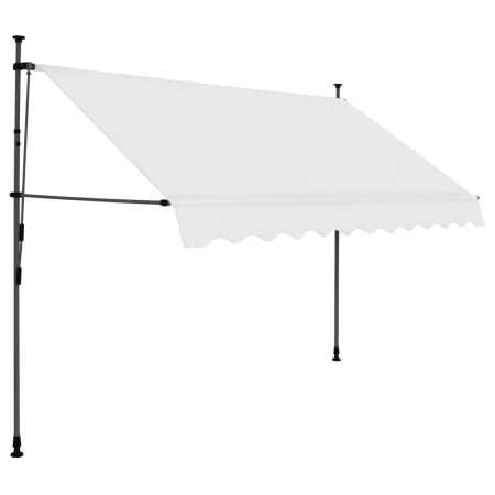 Tenda da Sole Retrattile Manuale con LED 300 cm Crema