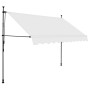 Tenda da Sole Retrattile Manuale con LED 300 cm Crema