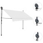 Tenda da Sole Retrattile Manuale con LED 300 cm Crema