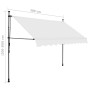 Tenda da Sole Retrattile Manuale con LED 300 cm Crema